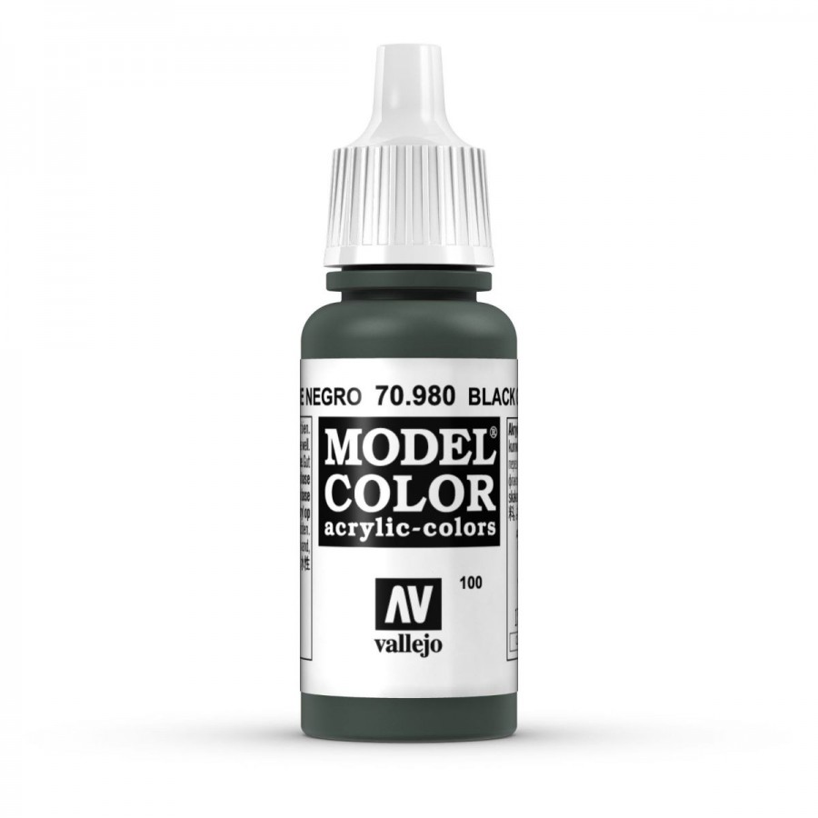 Vallejo Acrylic Paint Model Colour Black Green 17-18ml