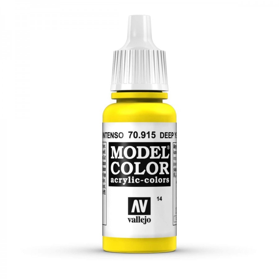 Vallejo Acrylic Paint Model Colour Deep Yellow 17ml