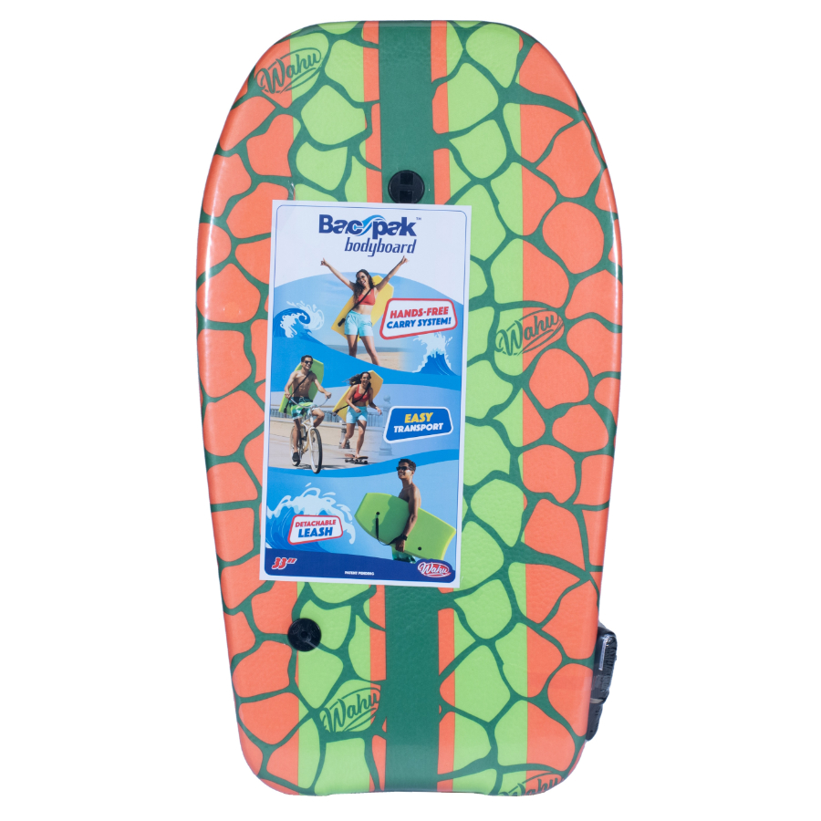 Wahu Back Pak Bodyboard 84cm Assorted Colours