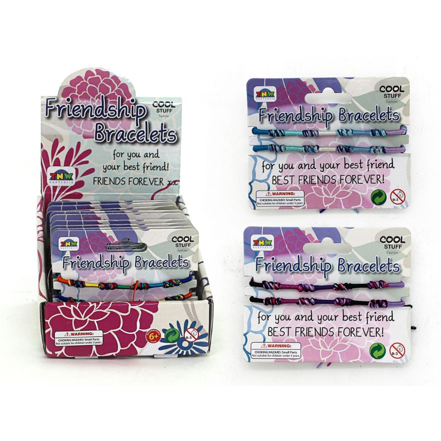 Friendship Cord Bangles 2 Pack Assorted