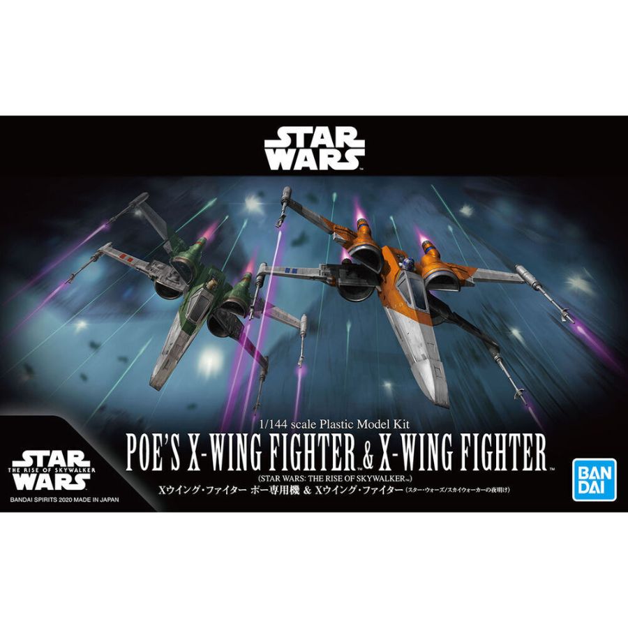 Star Wars Model Kit 1:144 Poes X-Wing Fighter & Resistance X-Wing Fighter Rise Of Skywalker