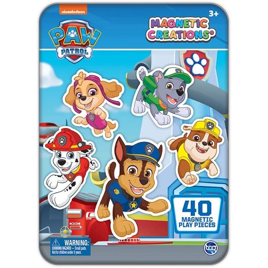 Paw Patrol Magnetic Creations Tin With 40 Magnets