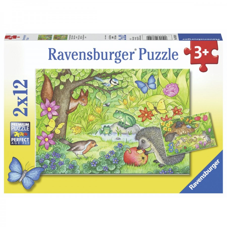 Ravensburger Puzzle 2x12 Piece Animals In Our Garden
