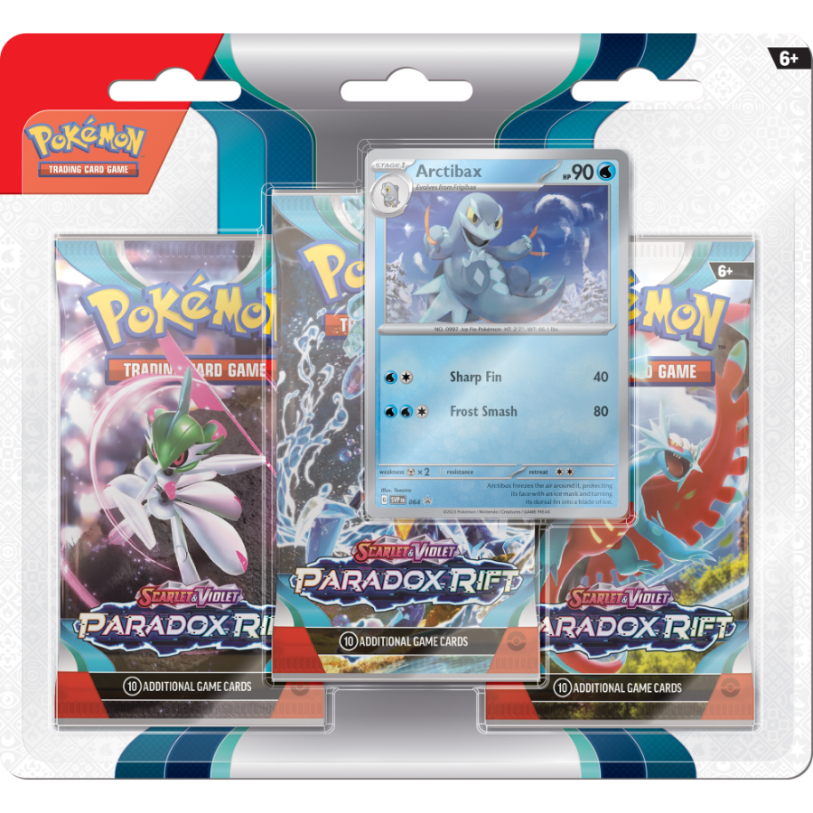 Pokemon TCG Scarlet & Violet Paradox Rift Three Booster Blister Pack Assorted