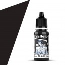 Vallejo Acrylic Paint Model Colour Glossy Black 17-18ml