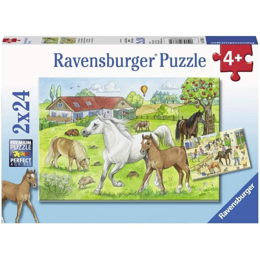 Ravensburger Puzzle 2x24 Piece At The Stables Puzzle