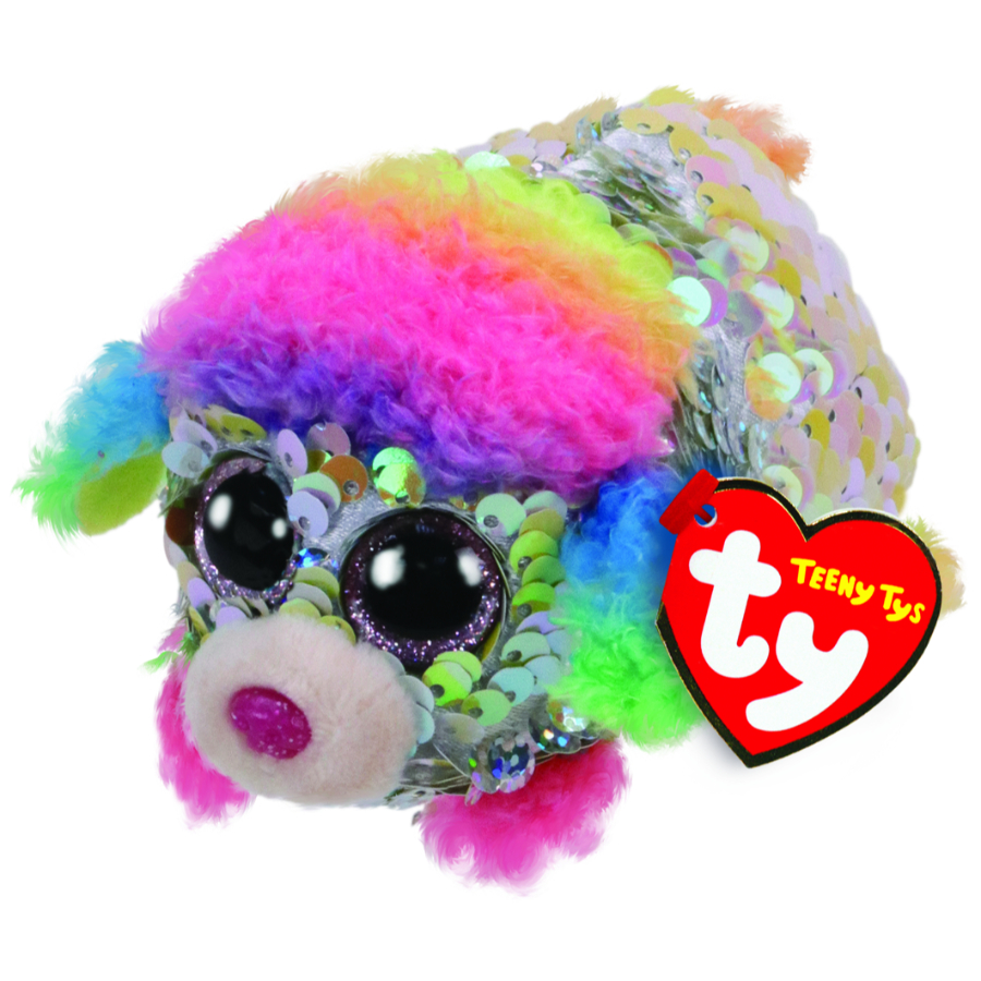 Beanie Boos Flippables Teeny Tys Rainbow Poodle
