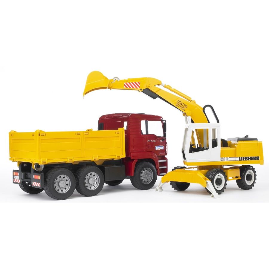 Bruder MAN Construction Truck & Liebherr Excavator