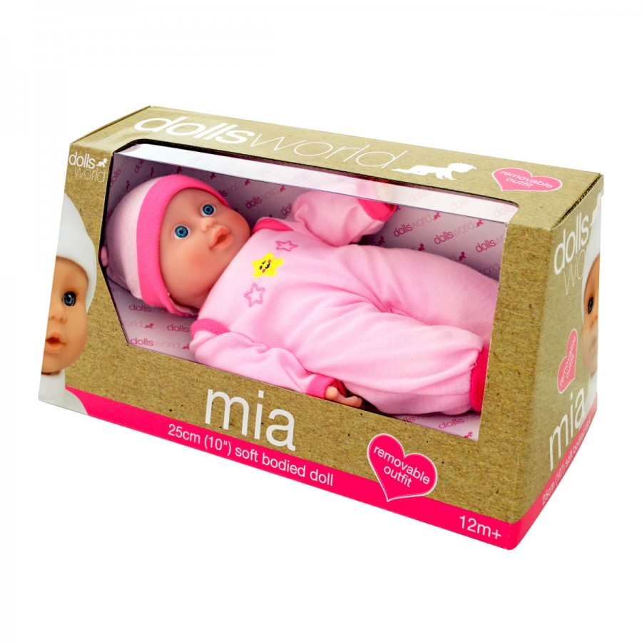 Dolls World Soft Bodied Doll Mia 25cm Assorted