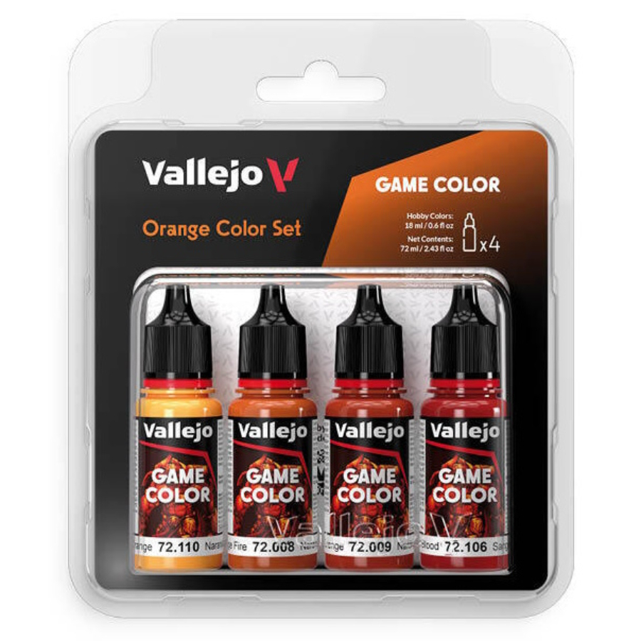 Vallejo Game Colour Orange Colours Acrylic Paint Set