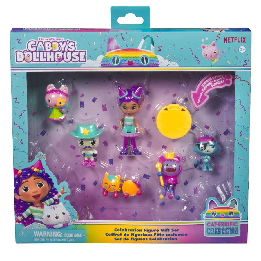 Gabbys Dollhouse Celebration Deluxe Figure Gift Pack