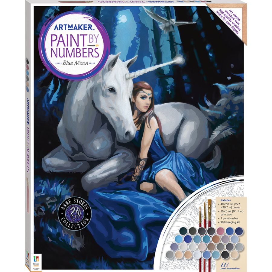 Art Maker Paint By Numbers On Canvas Blue Moon