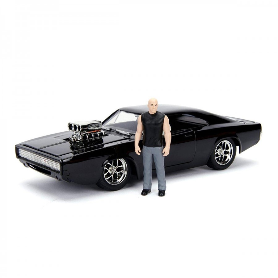 Jada Diecast 1:24 Fast & Furious Dodge Charger Build N Collect With Dom Figure