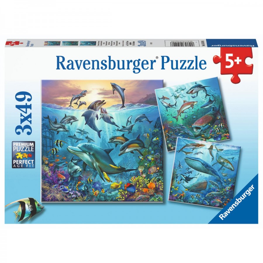 Ravensburger Puzzle 3x49 Piece Ocean Life