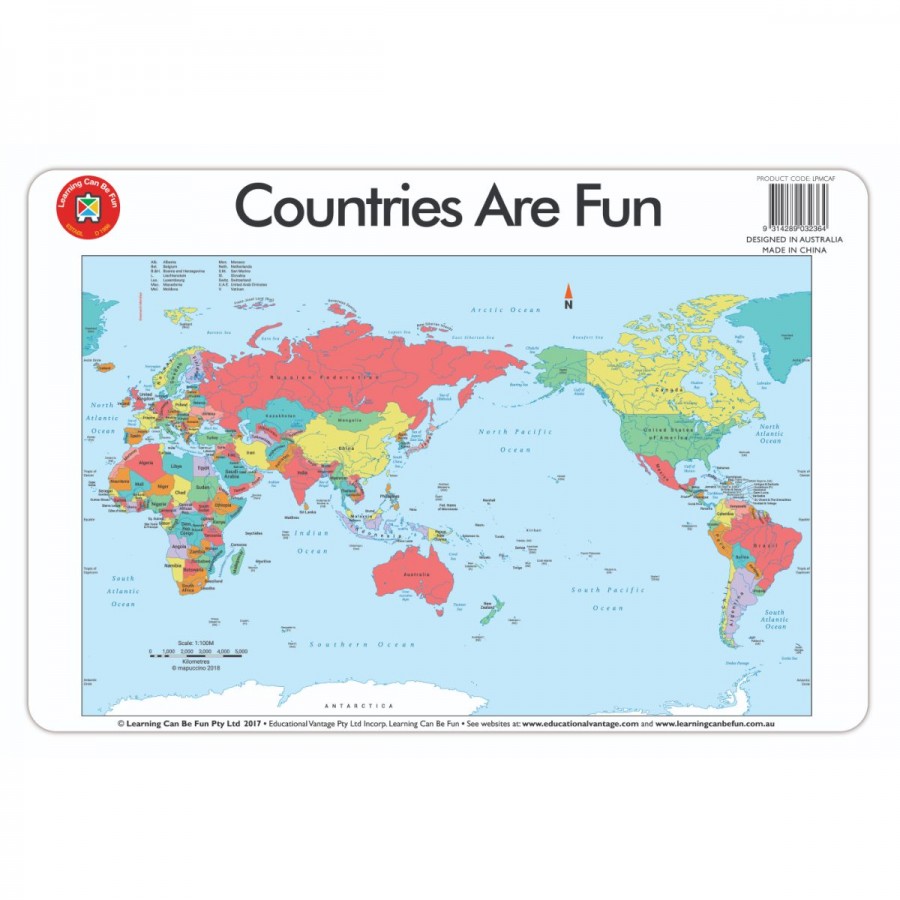 Placemat Countries Are Fun