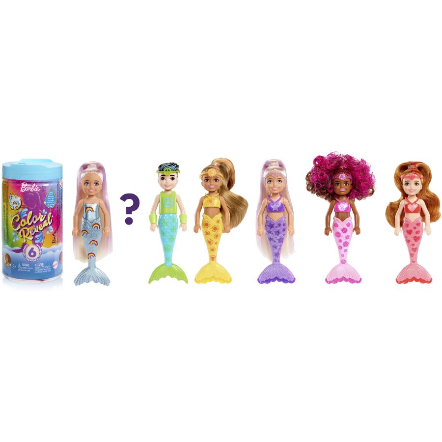 Barbie Chelsea Colour Reveal Mermaid Doll Assorted