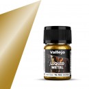 Vallejo Acrylic Paint Model Colour Metallic Rich Gold Alcohol Base 35ml