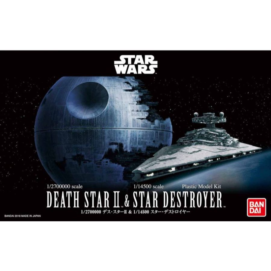 Star Wars Model Kit 1:2700000 Death Star II & 1:14500 Star Destroyer