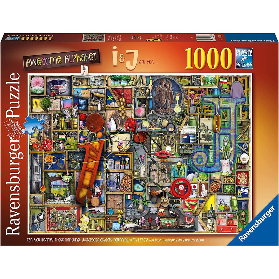 Ravensburger Puzzle 1000 Piece Awesome Alphabet I & J