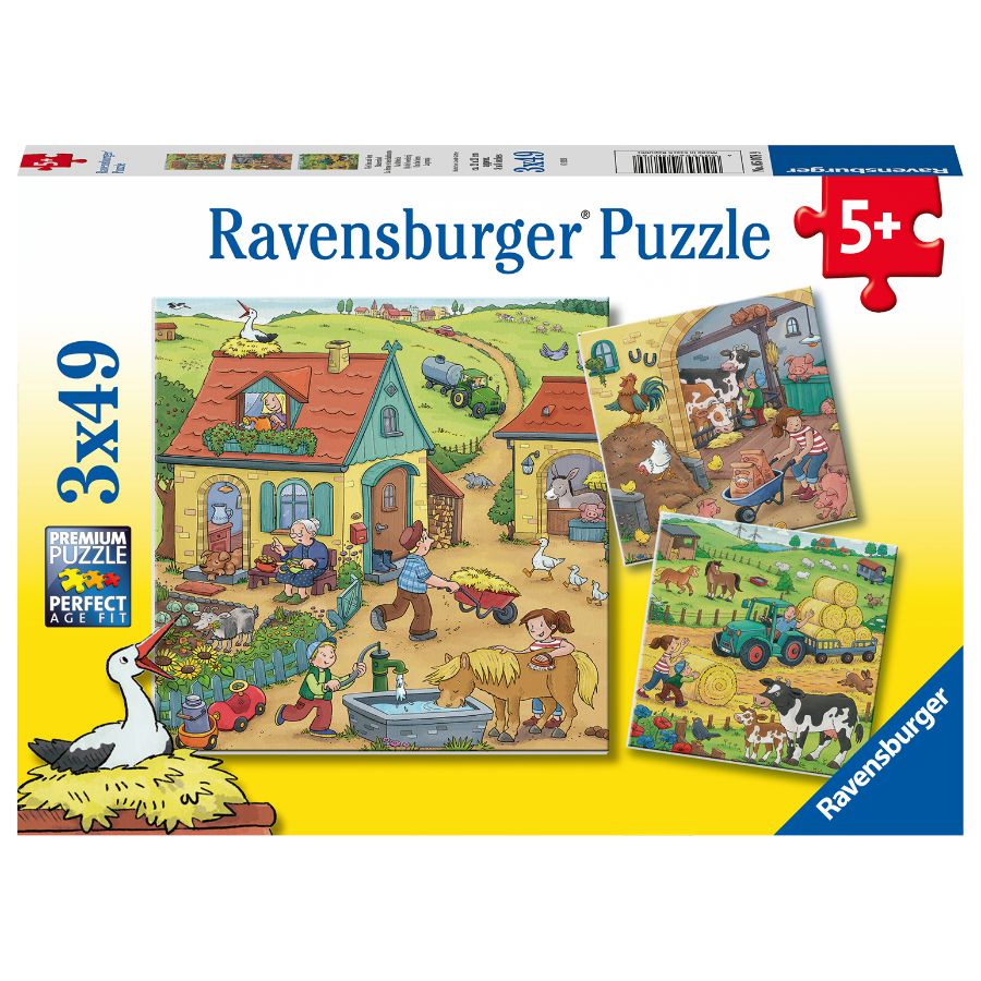 Ravensburger Puzzle 3x49 Piece On The Farm