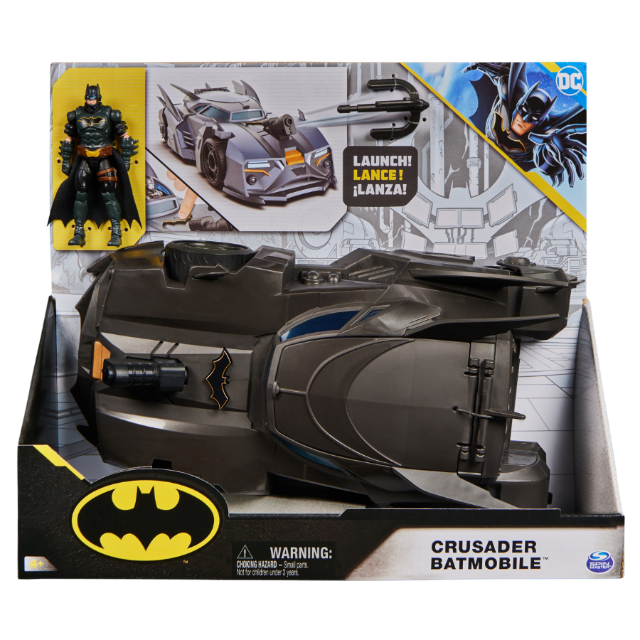 Batman Crusader Batmobile With 4 Inch Batman Figure