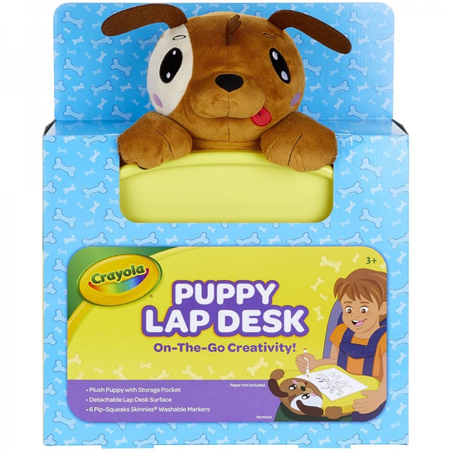 Crayola Kids Travel Lap Desk Brown Puppy