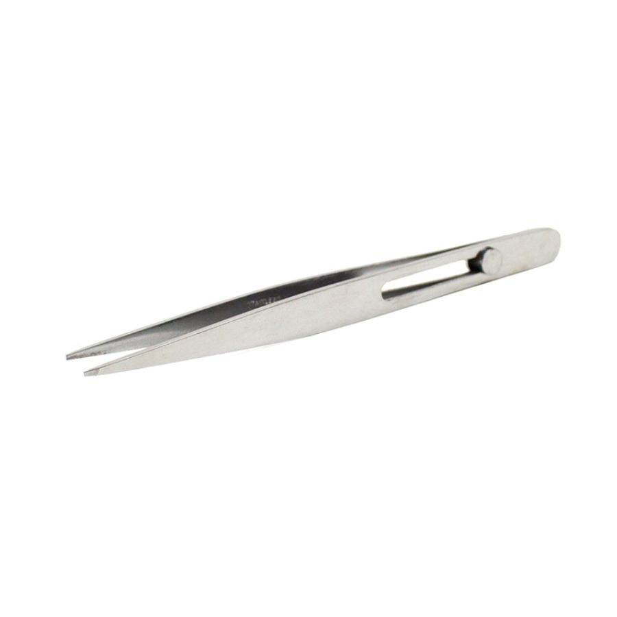 Excel Tools Stainless Slide Lock Pointed Tweezer 4.75 Inch