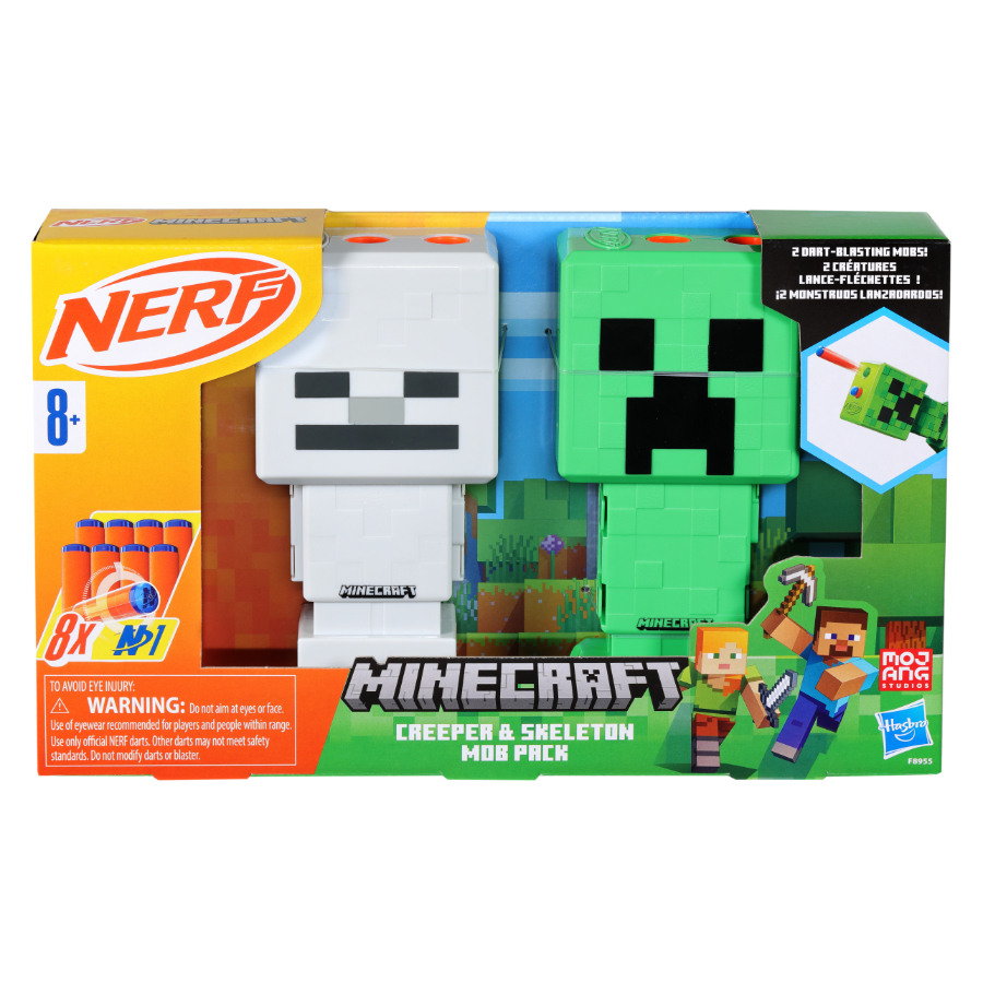 Nerf Minecrarft Creeper & Skeleton Dart Blaster 2 Pack