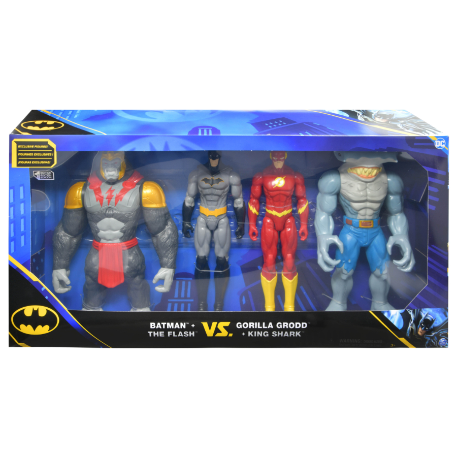 Titan Hero Action Figure 4 Pack Batman & The Flash Vs Gorilla Grodd ...