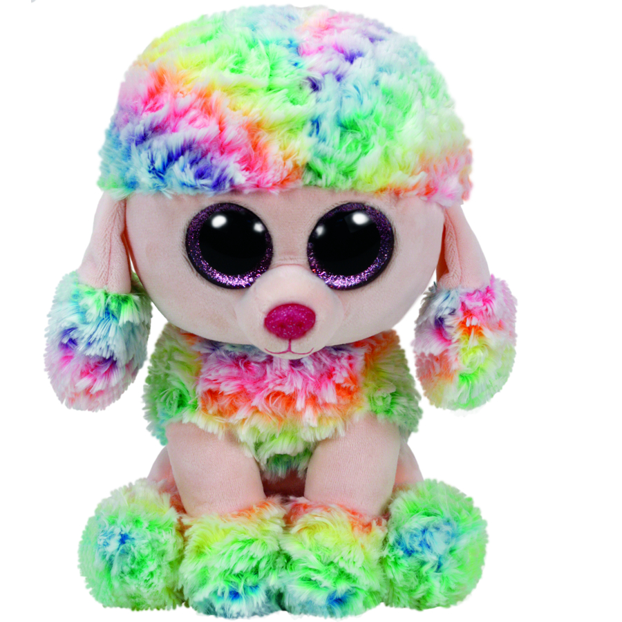 Beanie Boos Medium Plush Rainbow Poodle