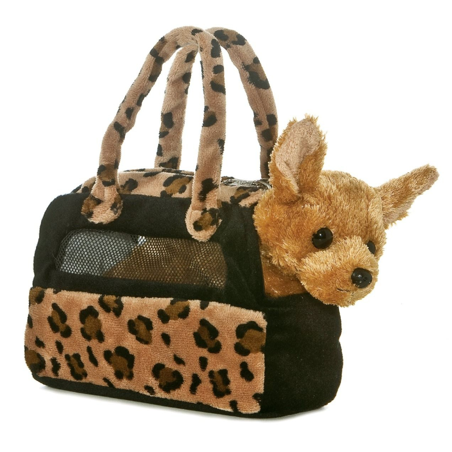 Fancy Pal Chihuahua In Leopard Print Bag