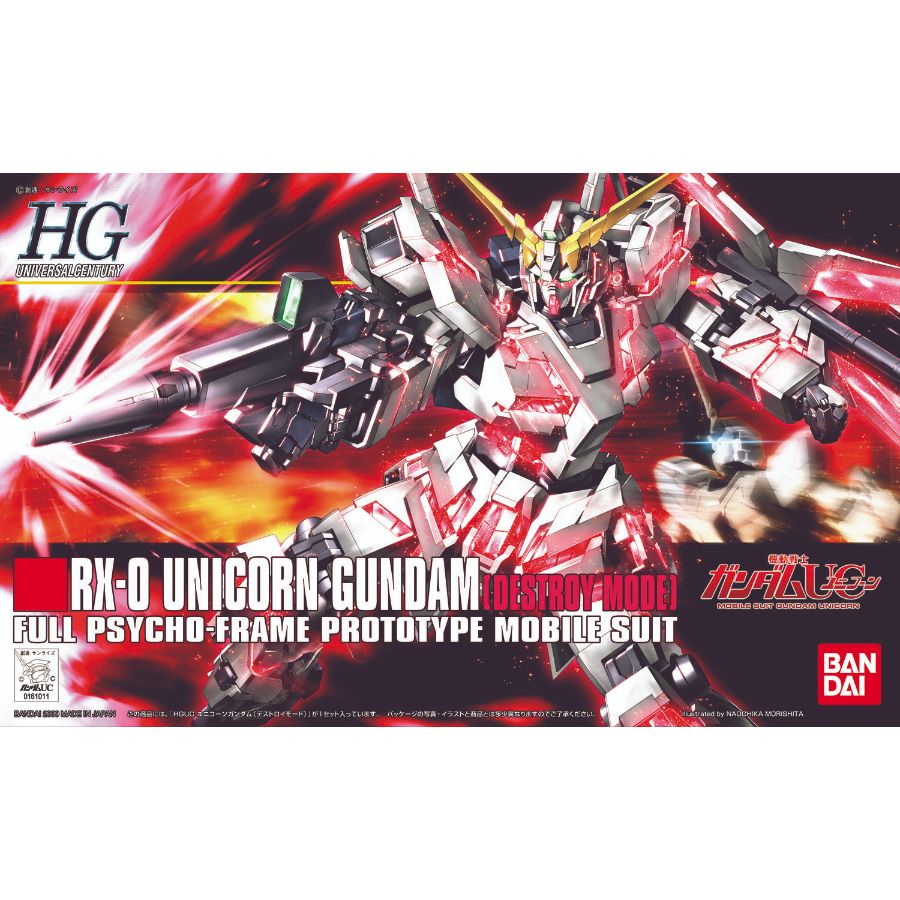 Gundam Model Kit 1:144 HGUC RX-0 Unicorn Gundam Destroy Mode