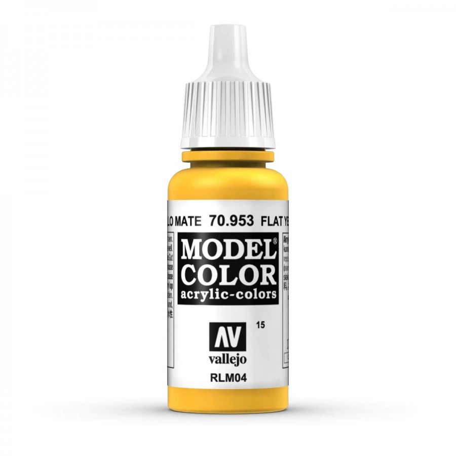 Vallejo Acrylic Paint Model Colour Flat Yellow 17ml