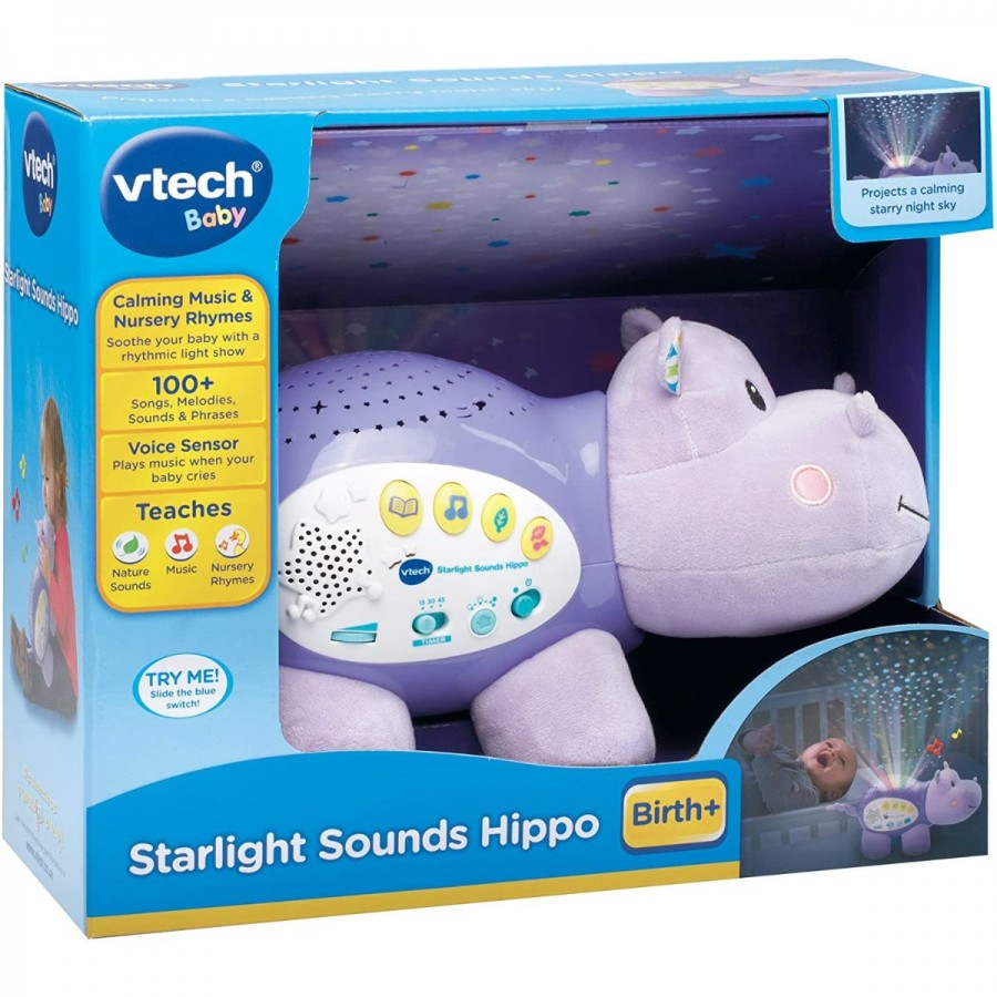 VTech Starlight Sounds Hippo Purple