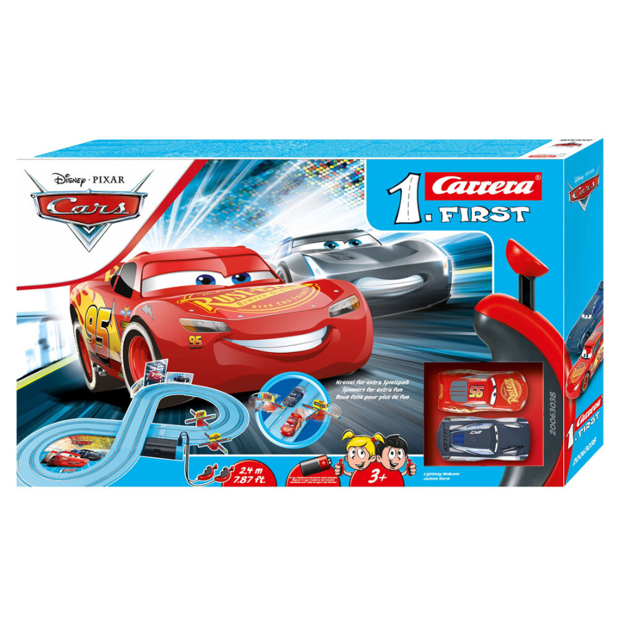 Carrera 1st Battery Slot Car Set Disney Cars Power Duel 2.4m Track