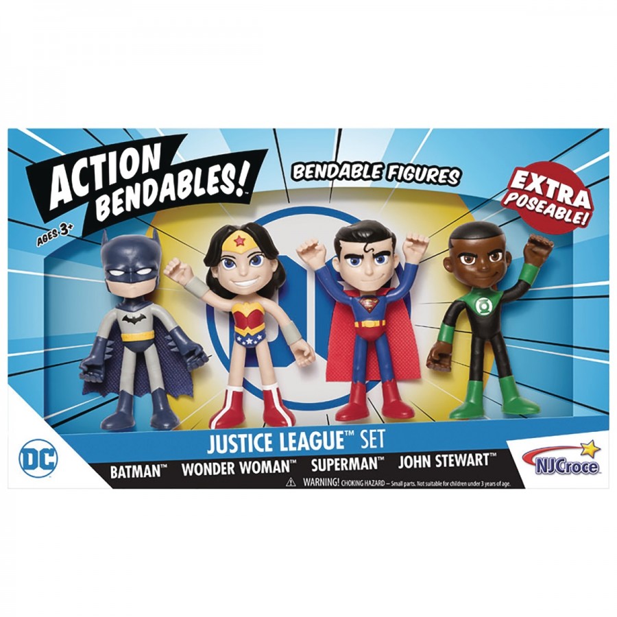 Bendables Justice League Action Figure 4 Inch 4 Pack