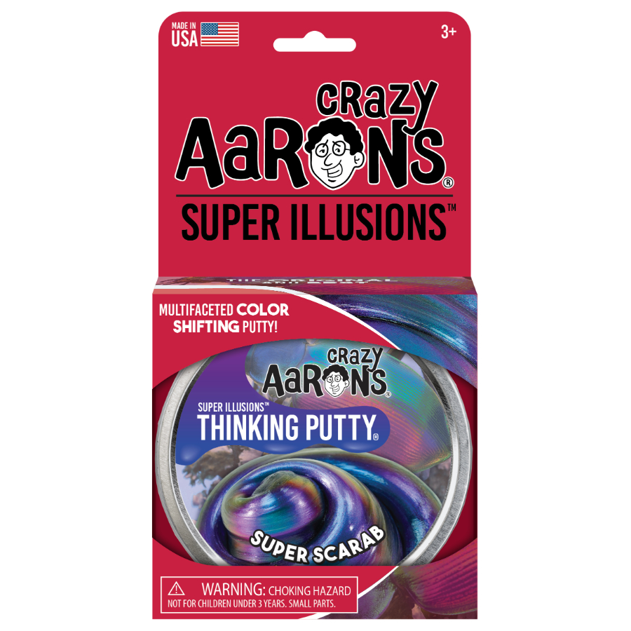 Crazy Aarons Thinking Putty 10cm Tin Scarab Super Illusions