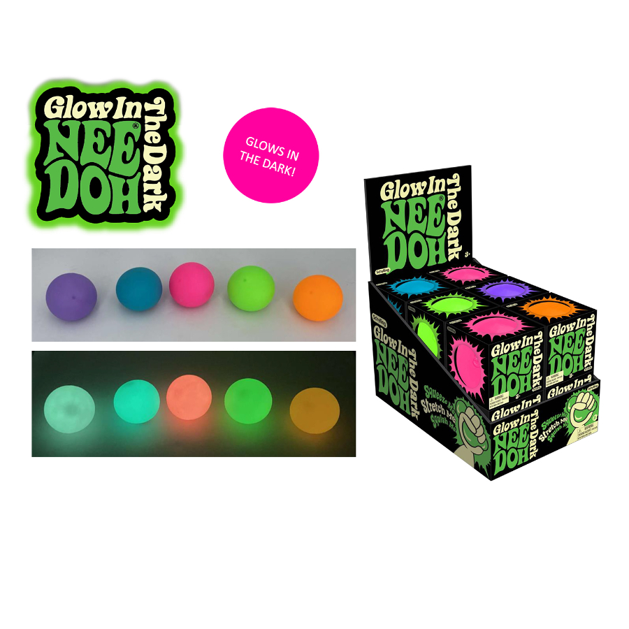 Schylling Nee-Doh Stress Ball Glow In The Dark Colour Assorted