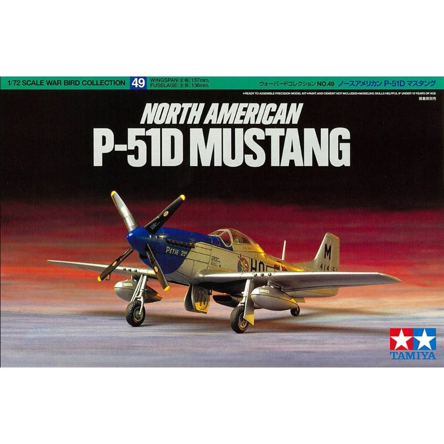 Tamiya Model Kit 1:72 North American P-51D Mustang
