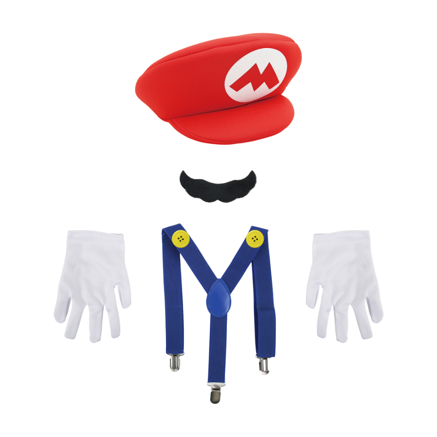 Kids Dress Up Set Mario 5 Piece Kit