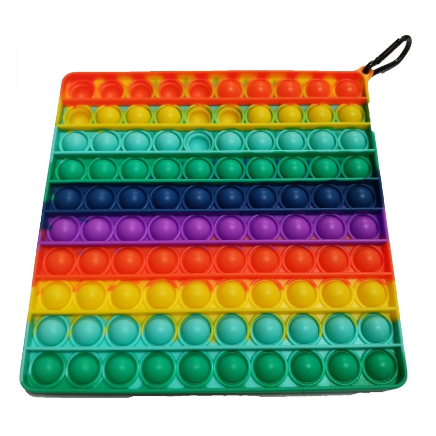 Pop It Fidget Toy Super Sized Rainbow Square