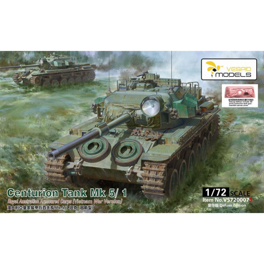 Vespid Model Kit 1:72 Centurion Tank Mk5 1 Royal Australian Armoured Corps Deluxe Edition