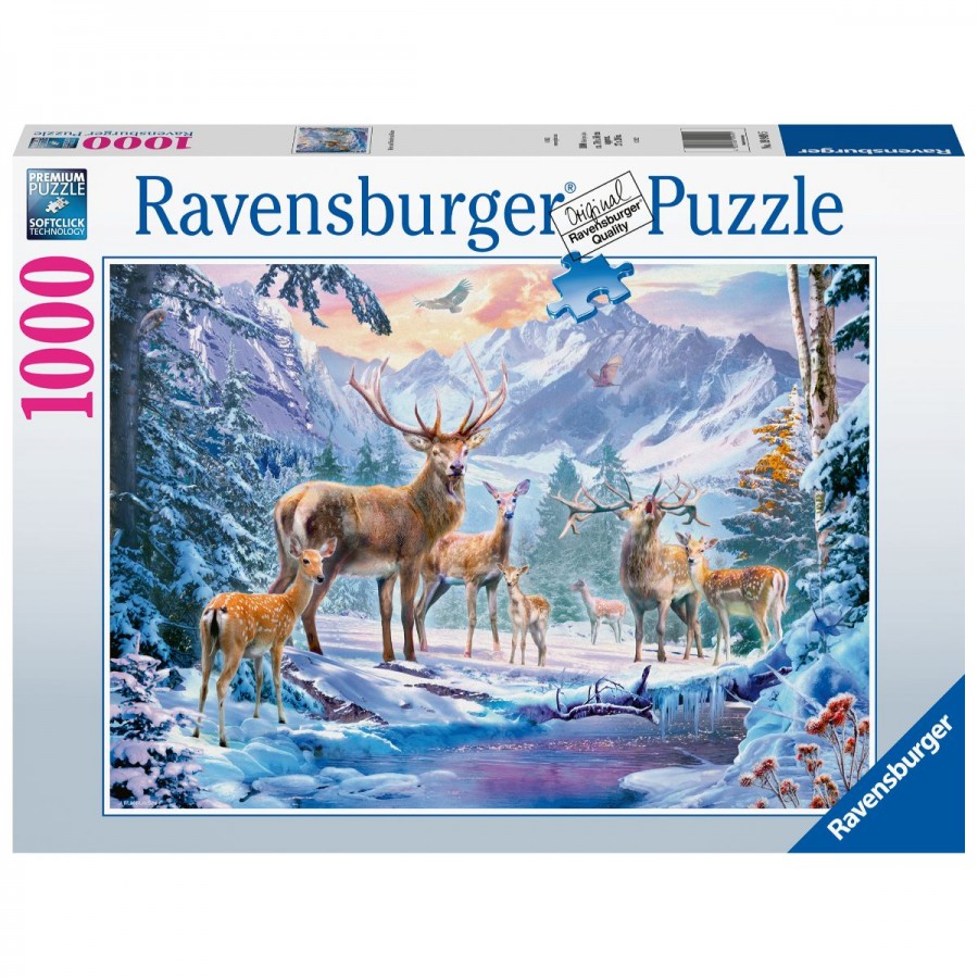 Ravensburger Puzzle 1000 Piece Deer & Stags In Winter