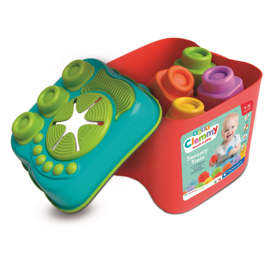 Clementoni Soft Clemmy Sensory Bucket With 15 Pieces