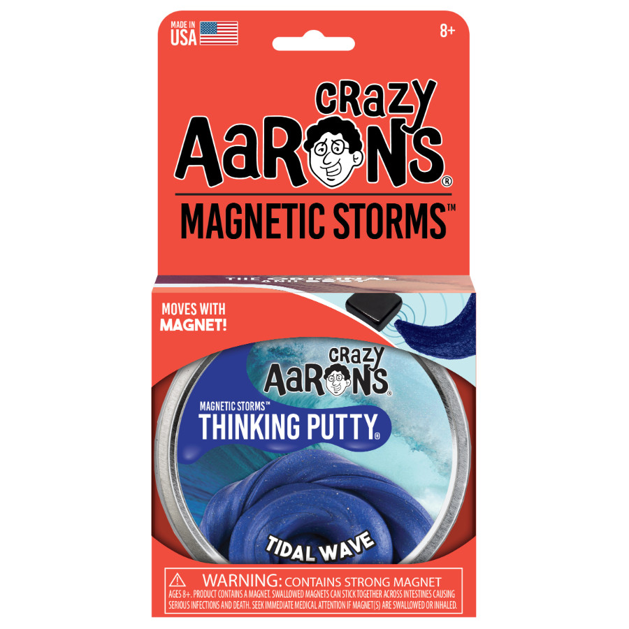 Crazy Aarons Thinking Putty 10cm Tin Tidal Wave Magnetic Storm