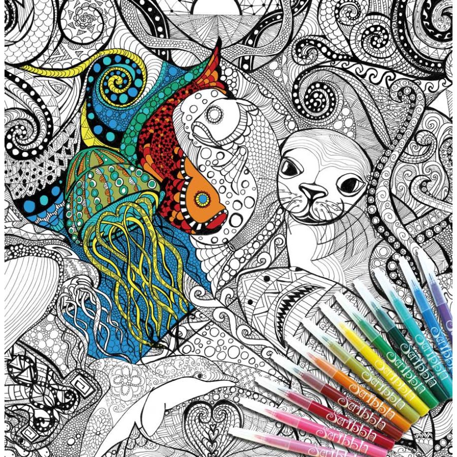 Colour Away Poster Oceans Dreaming