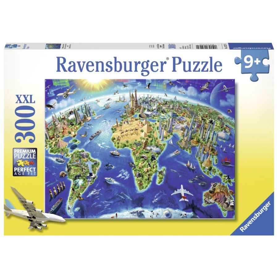 Ravensburger Puzzle 300 Piece World Landmarks Map