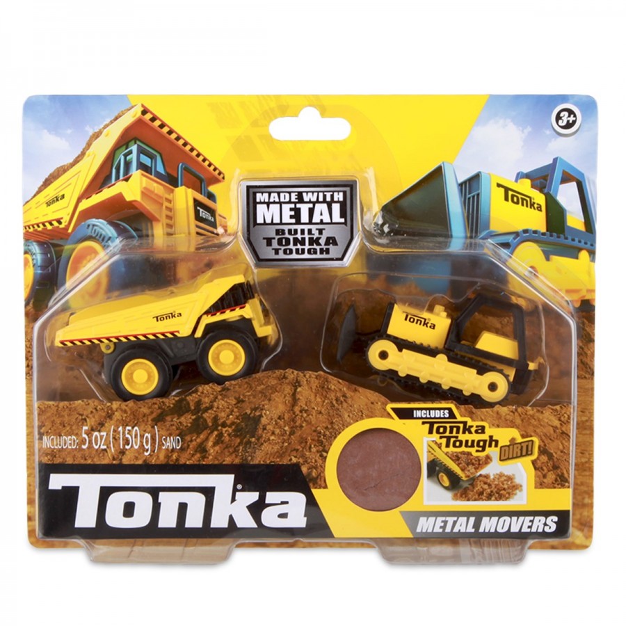 Tonka Metal Mini Movers 1:64 Scale Two Pack With Dirt Assorted