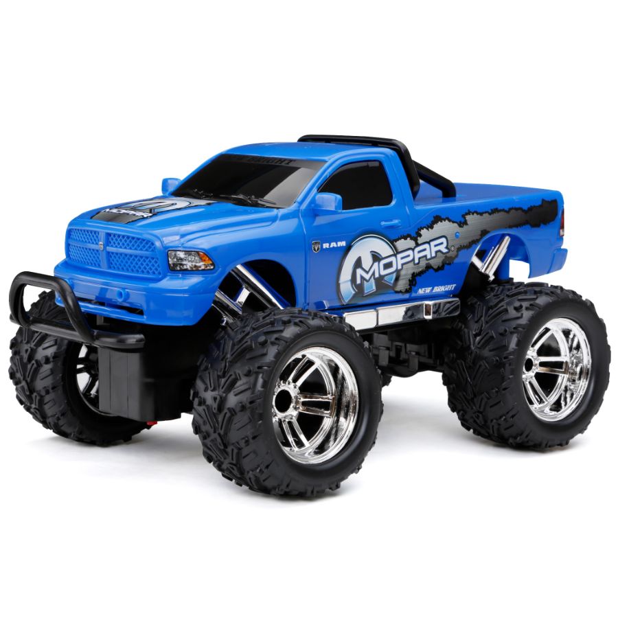 New Bright Radio Control 1:18 Scale Ram Blue Batteries Included