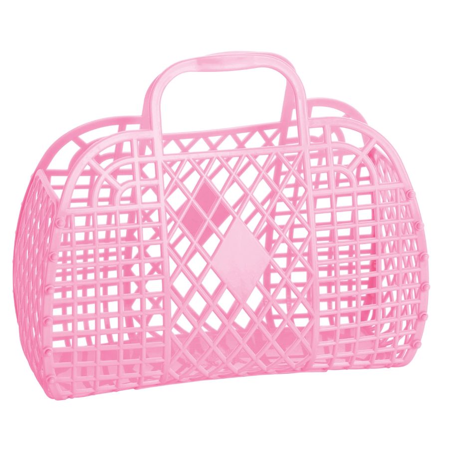 Sun Jellies Retro Jelly Bag Basket Mini Bubblegum Pink